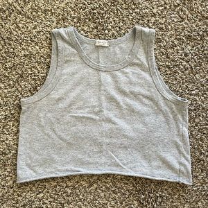 grey crop top tank top